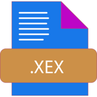 Xex File Extension Icon Fill And Bebes Writting Design Element png