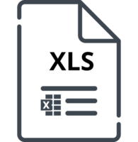 Xls File Icon Minimal Outline With Symbols png