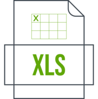 Xls File Icon Crisp Thick Outline Sharp Corners png