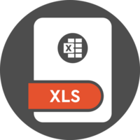 Xls File Format Icon Circular Shape png