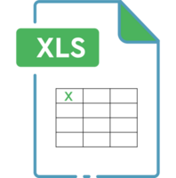 xls Arquivo formato mínimo ícone esboço png