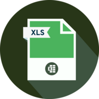 xls Arquivo formato ícone malaquita circular forma png