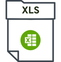 Xls File Format Minimal Icon With Thick Outline png