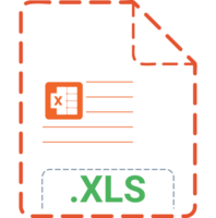 xls Arquivo ícone cinábrio tracejadas arredondado esboço png