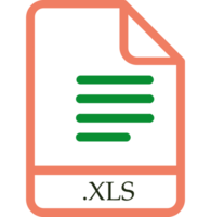 xls Arquivo mínimo ícone com símbolo png