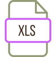 xls Arquivo ícone com negrito esboço Projeto elemento png