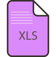 Creative Xls File Icon Fill And Outline Rounded Corners Graphic png