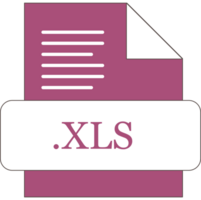 xls Arquivo extensão ícone preencher com mínimo cores Projeto elemento png