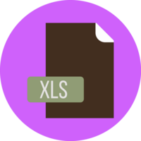 Xls File Format Icon Rounded Circle Bg Design Element png