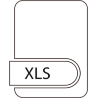 Creative Xls File Format Icon Black Outline And Light Color Graphic png
