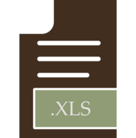 Modern Xls File Format Icon Fill Inside png