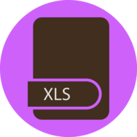 Xls File Format Icon Circular Shape Design Element png
