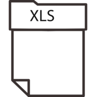 Xls File Format Minimal Icon With Thick Outline Design Element png