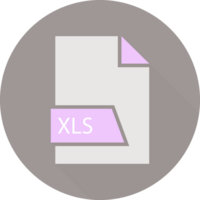 Xls File Format Icon Space In Shapes And Circular Shape Outside Design Element png