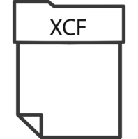 Xcf File Format Minimal Icon With Thick Outline png
