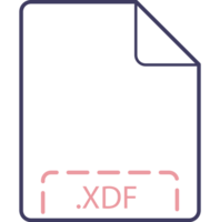 Modern Xdf File Icon Deep Rounded Outline png