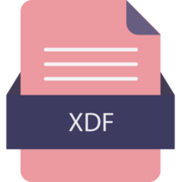 Xdf File Icon With Color And Rounded Corners And Folded Doc Art png