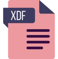Xdf File Icon With Dark Ciolor And Folded Doc Design Element png