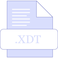 Modern Xdt File Extension Icon Fill With Minimal Colors png
