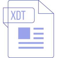 Xdt With Deep And Minimal Colors And Folded Icon Design Element png