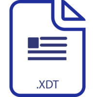 Modern Xdt File Icon With Symbol png