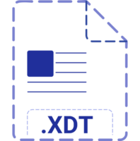 Modern Xdt File Icon Minsk Dashed Rounded Outline png