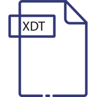 Xdt File Format Minimal Icon With Black Outline Art png