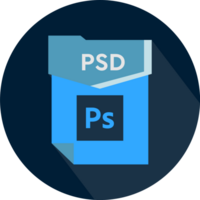 File Format Minimal Icon With Circular Shape Design Element png