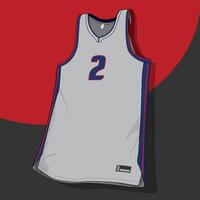 Front view of basketball jersey design template vector