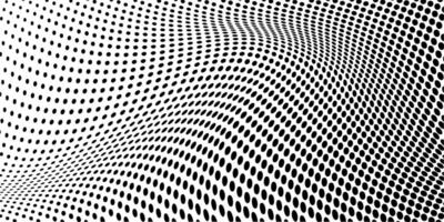 Halftone wave pattern vector