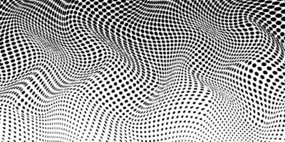 Halftone wave pattern background vector