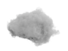 Soft, thick cloud floating on a transparent background. png