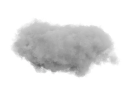 Puffy, soft cloud with a misty effect on a transparent background. png
