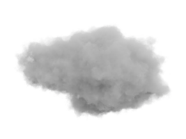 Dense white cloud with voluminous, soft texture on transparent background png