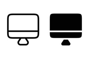 Monitor icon. sign for mobile concept and web design. illustration vector