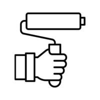 Roller icon . Paint Roller Symbol. for mobile concept and web design. illustration on white background vector