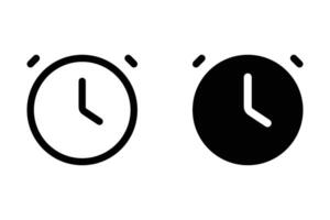 Alarm Clock icons set. for mobile concept and web design on white background vector