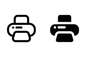 Printer icon set. Print sign. for mobile concept and web design. illustration on white background vector