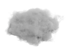 Large, puffy cloud with soft and light smoke-like texture, transparent background. png