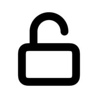 Unlock icon. open padlock sign. for mobile concept and web design. illustration vector