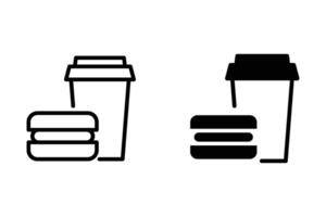 Food icon set. for mobile concept and web design on white background vector