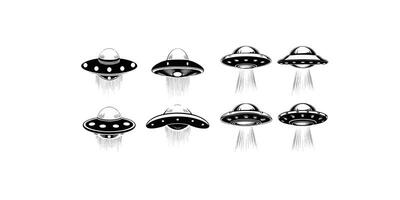 Print UFO Variations with white background vector