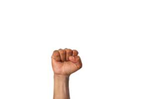 Brown Skin Fist Raised in Power Symbolism and Strength in Unity and Rebellion Action and png