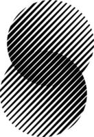 Halftone Lines. black circle shape halftone lines on white backgrounds vector
