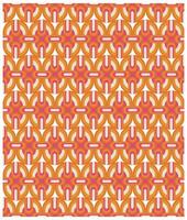 A vibrant geometric pattern featuring interlocking circles in orange, pink, and beige tones, creating a retro design. vector