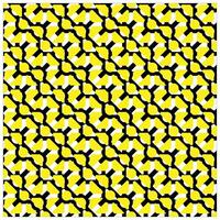 A vibrant pattern featuring overlapping yellow circles and geometric shapes with black and white accents, creating an eye-catching design. vector
