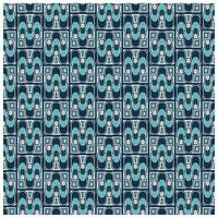 luxury repeating geometric pattern featuring arches and curves in blue tones on a dark background, creating a sophisticated design. vector