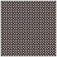 A geometric pattern featuring interlocking floral and star shapes in dark brown and white, creating a harmonious, intricate design. vector