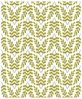 repeat pattern of green leaves on a white background, arranged in a symmetrical, repeating design with black outline. It could be used as a wallpaper, fabric design, curtain or other pillow element vector