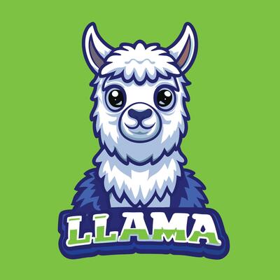 Adorable and Stylish Llama Character with Mascot Features